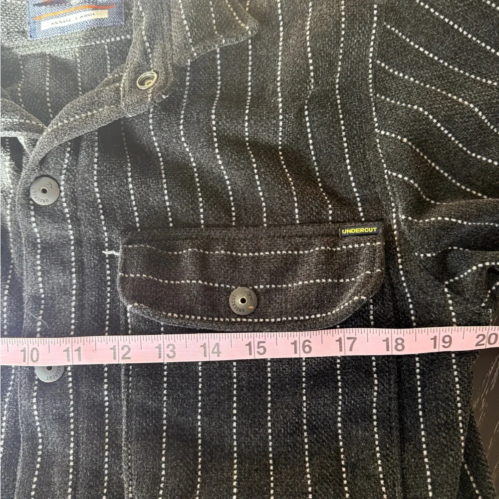 Undercut Authentic Casuals Rookie Edition Pinstripe Button Up Shirt Size L